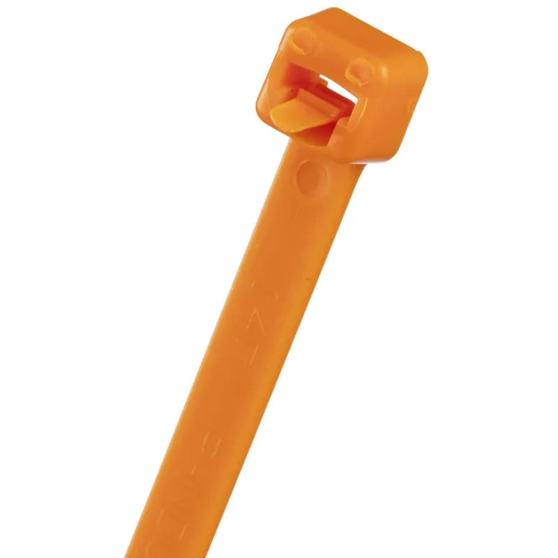 PRT2S-M3 releasable cable ties feature a quick-release tab that facilitates easy bundle release and/or re-fastening when changes are anticipated during development, servicing, or production. Standard cross section, 7.4" (188mm) long. For indoor use, they are made of orange Nylon 6.6, and come in packages of 1000.