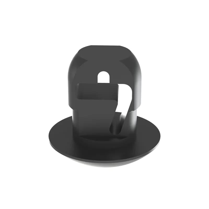Panduit PBMS-H25-M30 - Panduit PBMS-H25-M30 Push Button Cable Mounts can be used where both sides of the panel are accessible and require no adhesive or additional mounting hardware. They have a maximum panel thickness limit of 0.13 (3.2mm) and require a panel hole of 0.25 (6.4mm) for mounting. For use in indoor environments and with miniature, Intermediate and standard cable ties. Made of Heat Stabilized Nylon 6.6, are black in color and come in packages of 1000.