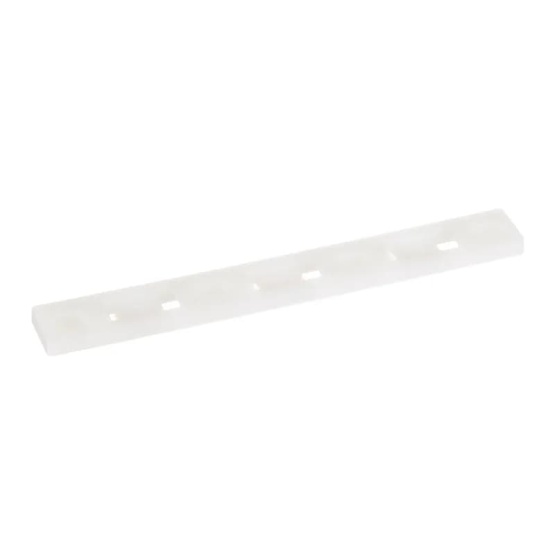 Panduit s MTP3H-E6-C Multiple Tie Plates are designed to secure bundles that are closely spaced. With their low profile design, bundles stay close to mounting surface making them ideal for areas where overhead space is limited. These mounts can be used with miniature through heavy cable ties and are intended for use in indoor environments. Supports three bundles and uses #6 (M3) screws. Made of Nylon 6.6, are natural in color and come in packages of 100.