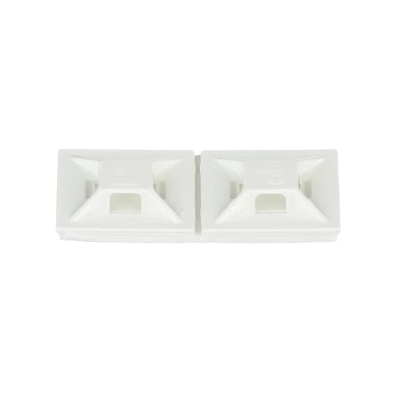 Panduit s ABMM-A-D rubber-based adhesive back cable tie mounts have been designed for fast installation and long-term performance. These mounts can be used with miniature and intermediate cables ties. Made of ABS plastic and intended for use in indoor environments. They are 0.75 x 0.75 (19.1mm x 19.1mm), supplied in strips of 2, are white in color and come in packages of 500.