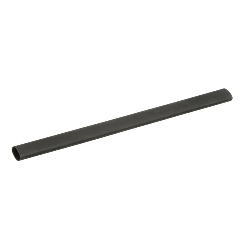 Flexible adhesive lined heat shrink in 6" pieces, .38" (9.5mm) diameter, adhesive lined black cross-linked polyolefin, 4 pc. package quantity.