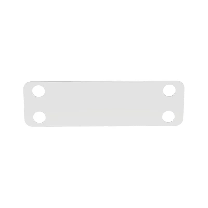 Harness Identification Marker Plate, 2.00" x 0.75"(50.8mm x 19.1mm), white, standard package.