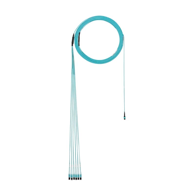 Panduit FXTYP5EL2SAF210 - OM3 12-fiber indoor small diameter trunk cable assembly, plenum (OFNP) rated, MPO Female to LC duplex, Std. IL, with a pulling eye on end A.