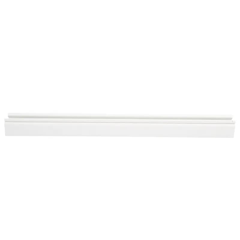 Solid hinged duct, 1.5 W x 3 H, 6' length, PVC, white, no mounting holes.