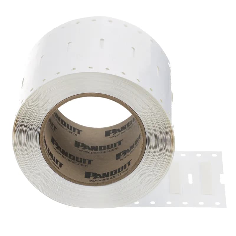 The H200X084H1T Military-Grade Polyolefin Heat-Shrink Label is a single-sided printable. It offers crisp, clear legends with superior readability for quick and easy label production. The heat-shrink sleeve is designed to provide a clear, reliable, and durable way to identify wires and cables. Designed for use with Panduit TDP printers. Shrink ratio 3:1. 2" x 0.84" (50.8 mm x 21.3 mm). Color White. 500 labels per roll.
