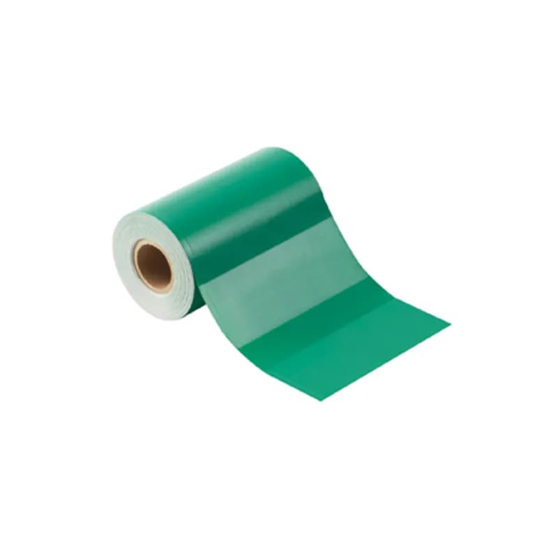 The T400X000VS1Y Continuous Printable Labeling Tape is ideal for safety signage and identification. A resin ribbon is recommended. Use with Easy-Mark Plus Labeling Software and TDP printers. Vinyl. 4" x 100' (101.6 mm x 30.5 m). Color Green. 1 roll per package.