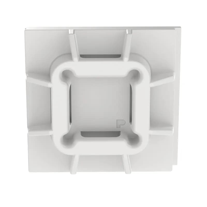 The Panduit SGABM30-A-C super grip rubber adhesive backed cable tie mounts are made of Nylon 6.6 and are for use with miniature and intermediate Super-Grip cross-section cable ties. Designed for indoor use, especially in areas where space is limited. They measure 1.12" x 1.12" (28.5mm x 28.5mm), supplied in strips of 2, are white in color and come in packages of 100.