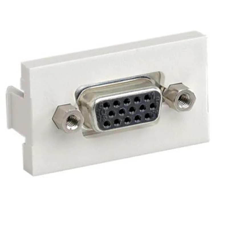 1/3 insert with 15-pin high density female to female coupler, SVGA capable, black.