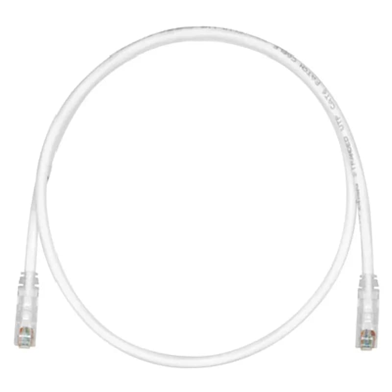 The TX6 PLUS Cat 6 UTP Patch Cord is a 40-Foot, Off-White cord constructed of 24 AWG, unshielded, twisted pair, stranded, CM cable with high-performance modular plugs. Its tangle-free latch prevents snags and ensures a fast release, streamlining moves, adds, and changes. The slender strain relief boot provides easy access in high-density applications. Enabled with RapidID, the product has pre-installed barcodes for simple port mapping using RapidID software.