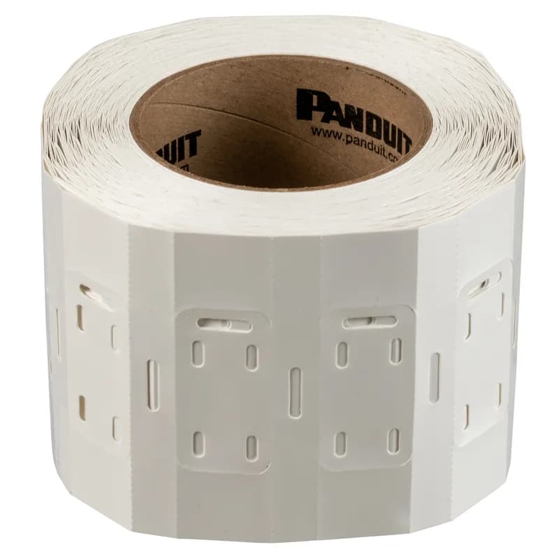 The M200X100Y7T Thermal Transfer Polyester/Polyolefin Non-Adhesive Marker Plate offers crisp, clear legends with superior legibility. The marker plate allows for mounting flexibility, attachable in a horizontal or vertical orientation. Designed for use with Panduit TDP printers. Compatible with Easy-Mark Plus Labeling Software. Polyester/Polyolefin. 1" x 2" (25.4 mm x 50.8 mm). Color White. 500 labels per roll.