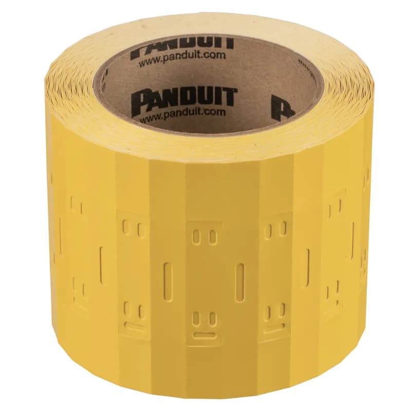 The M200X050Y6T Thermal Transfer Polyester/Polyolefin Non-Adhesive Marker Plate offers crisp, clear legends with superior legibility. The marker plate allows for mounting flexibility, attachable in a horizontal or vertical orientation. Designed for use with Panduit TDP printers. Compatible with Easy-Mark Plus Labeling Software. Polyester/Polyolefin. 0.50" x 2" (12.7 mm x 50.8 mm). Color TIA Yellow. 500 labels per roll.