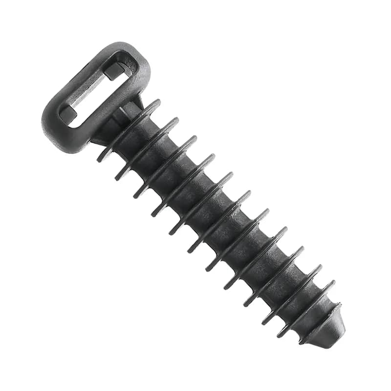 Panduit HVMPM-08-C0 Hyper V masonry push mounts are mounted by tree barb, providing smooth surfaces on the mount, improved strength, easier installation and conserving space. Made of Weather Resistant Nylon 6.6, are black in color and come packages of 100.