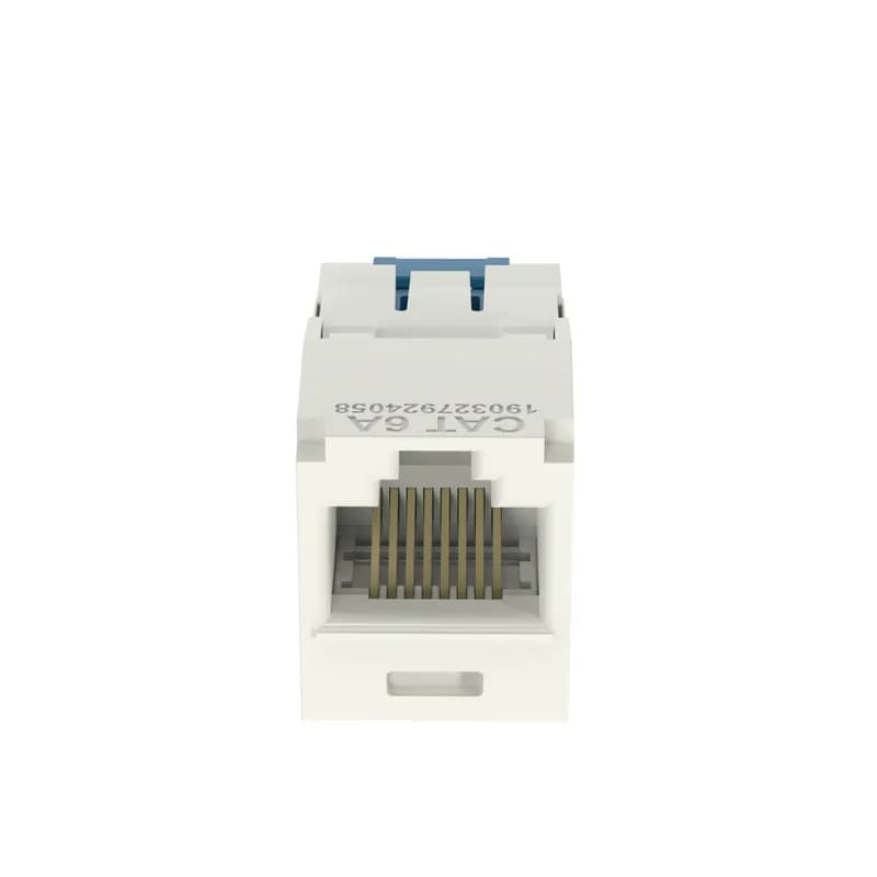 The Mini-Com Cat 6A UTP RJ45 TG Jack Module is designed to terminate 4-pair, 22-26 AWG twisted pair cable. Each module is 100% factory tested to exceed industry standard performance requirements. TG style termination eliminates the need for a termination tool. Each jack is individually serialized for traceability and is compatible with Mini-Com Modular Patch Panels and Faceplates. The jack module is off white and includes 24 per package.