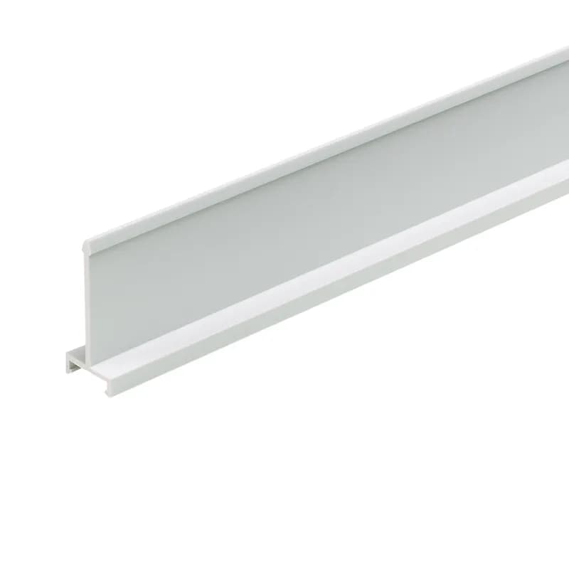 Panduct solid divider wall, 4.00" nominal duct height, 6' length, PVC, white.