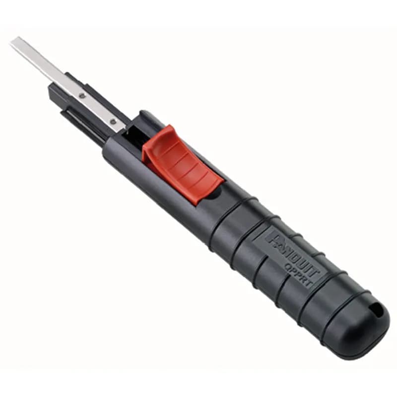 The QuickNet Plug Pack Removal Tool enables removal of individual patch cords from an installed Plug Pack.