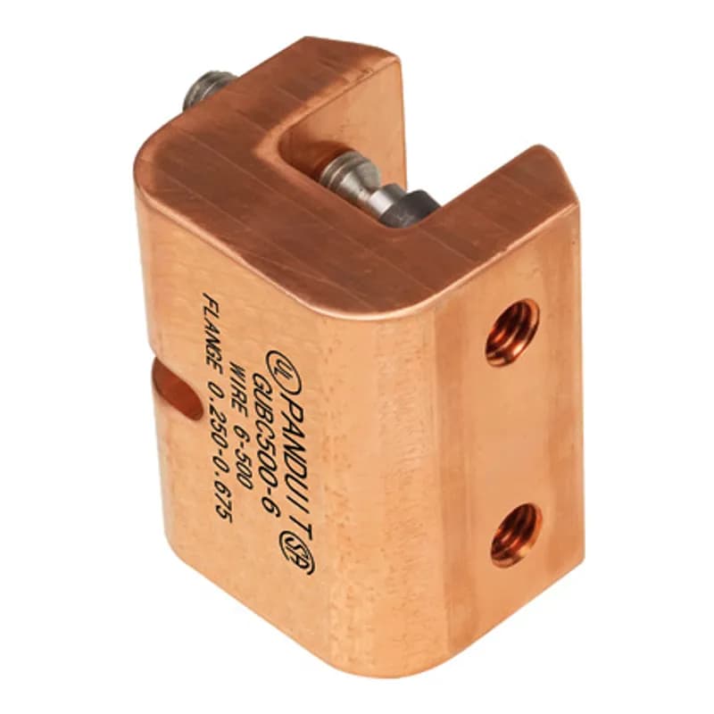 The GUBC500-6 Universal beam grounding clamp fits on a wide range of standard (angled) and wide flange (parallel) structural steel beams providing a mounting pad suitable for a two-hole compression lug. Install quickly and easily with standard 1/4" key hex wrench tooling. Designed to enhance the crimp process using technology that meets IEEE STD 837 - 2002 and REV 2014.