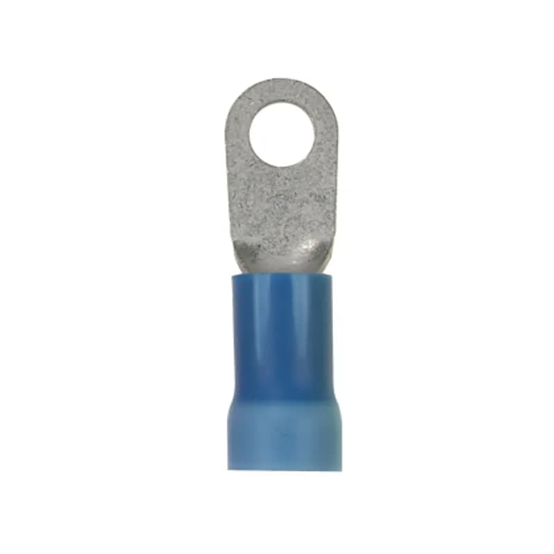 Panduit PV6-10R-X - Ring Terminal, large wire, 6 AWG, #10 stud size, vinyl insulated, standard package.