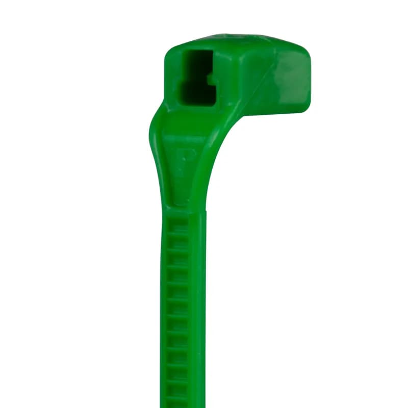 Panduit Contour-Ty Cable Ties are designed to provide consistent strength in high-vibration environments. Plus, with a low-profile head and parallel entry design, the tip enters easy and stays snug and snag-free. And with Nylon 6.6 material, it's ideal for indoor applications. Miniature cross section, 7.2in, Tensile Strength: 80, Green, 1000pc.