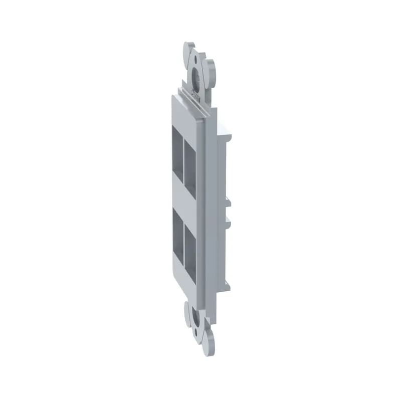 The NetKey Adapter accepts four keystone modules, mounts to a standard GFCI faceplate, and is international gray.