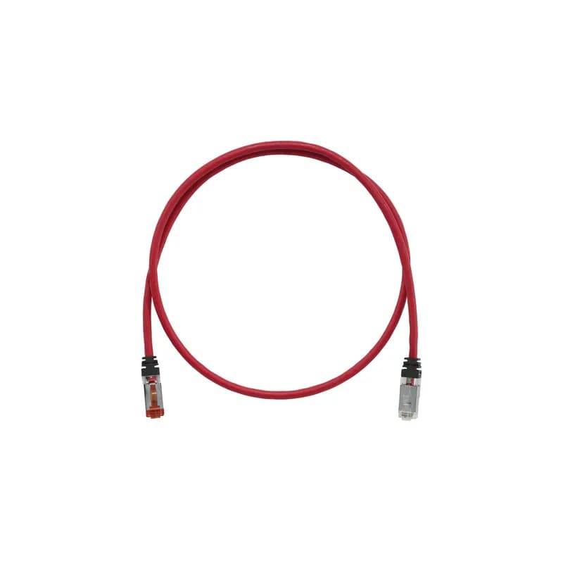 The TX6A 10Gig Keyed Cat 6A STP Patch Cord is a 10-Foot, Green cord constructed of 26 AWG, shielded, twisted pair, stranded, CM/LSZH cable. It's equipped with a TX6A 10Gig Keyed Modular Plug on one end and a Non-Keyed Modular Plug on the other. The tangle-free latch prevents snags and ensures a fast release, streamlining moves, adds, and changes. Enabled with RapidID, the product has pre-installed barcodes for simple port mapping using RapidID software.