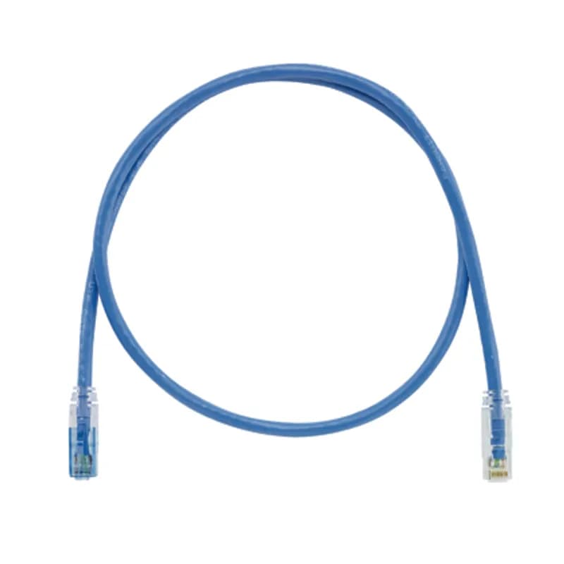 The TX6 PLUS Keyed Cat 6 UTP Patch Cord is a 14-Foot, Blue cord constructed of 24 AWG, unshielded, twisted pair, stranded, CM cable. It's equipped with a TX6 PLUS Keyed Modular Plug on one end and a Non-Keyed Modular Plug on the other. The tangle-free latch prevents snags and ensures a fast release, streamlining moves, adds, and changes. Enabled with RapidID, the product has pre-installed barcodes for simple port mapping using RapidID software.