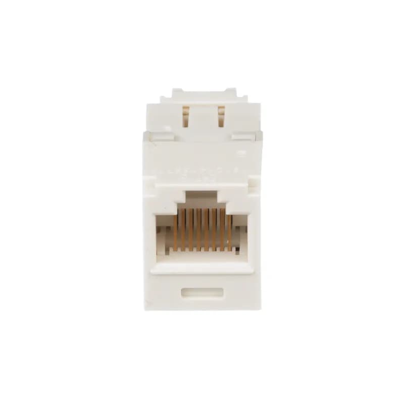 The Mini-Com Cat 6 UTP RJ45 TG Jack Module is designed to terminate 4-pair, 22-26 AWG twisted pair cable. Each module is 100% factory tested to exceed industry standard performance requirements. TG style termination eliminates the need for a termination tool. Each jack is individually serialized for traceability and is compatible with Mini-Com Modular Patch Panels and Faceplates. The jack module is off white and includes 100 per package.
