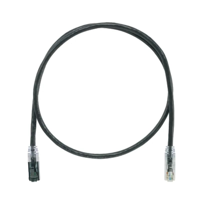 The TX6 PLUS Keyed Cat 6 UTP Patch Cord is a 7-Meter, Black cord constructed of 24 AWG, unshielded, twisted pair, stranded, CM cable. It's equipped with a TX6 PLUS Keyed Modular Plug on one end and a Non-Keyed Modular Plug on the other. The tangle-free latch prevents snags and ensures a fast release, streamlining moves, adds, and changes. Enabled with RapidID, the product has pre-installed barcodes for simple port mapping using RapidID software.