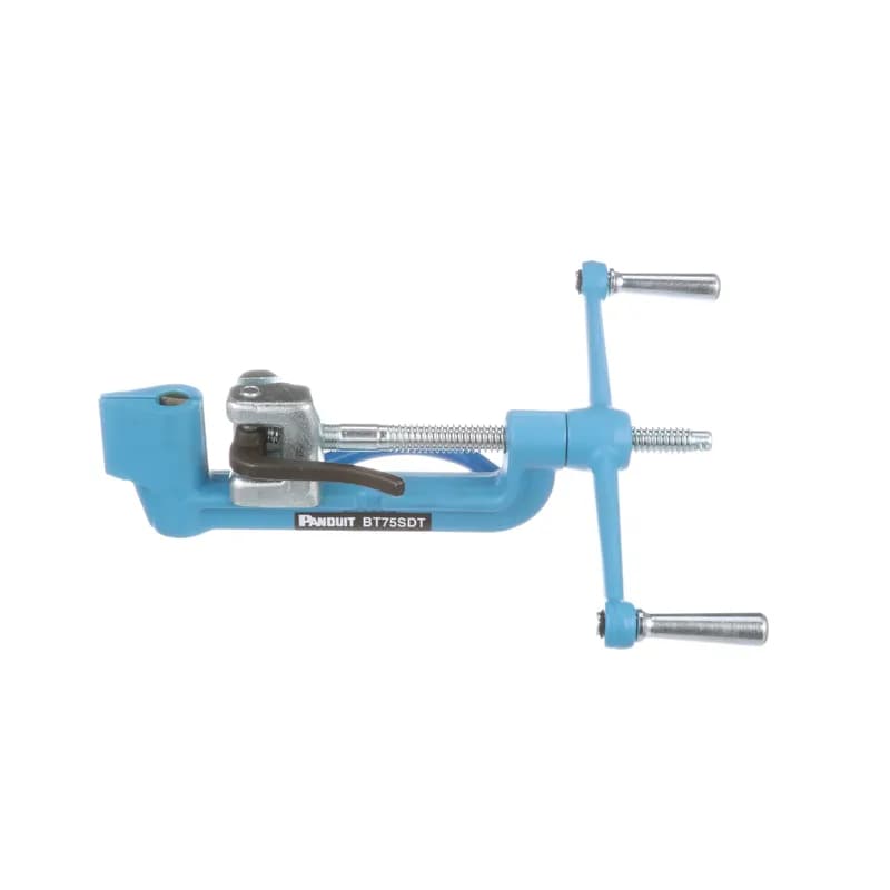 Panduit BT75SDT - The BT75SDT hand-operated installation tool tensions the strap using a screw drive mechanism, providing high tension while reducing operator fatigue. The strapping side entry allows for easy strap insertion, streamlining installation.