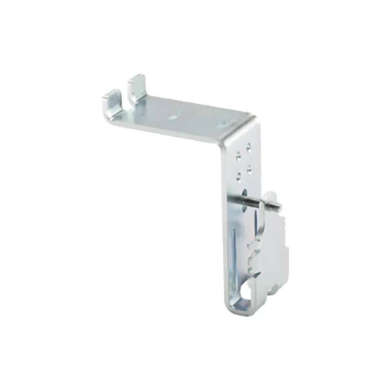 Panduit GACB-3 - The GACB-3 Auxiliary Cable Bracket bonds ladder racks, wire baskets, and Panduit Wyr-Grid Systems together without drilling holes. The paint piercing teeth provide electrical continuity between cable pathway sections while minimizing debris. The front and back mounting screw options allow easy installation and visual inspection while supporting grounding conductors in telecommunication rooms.