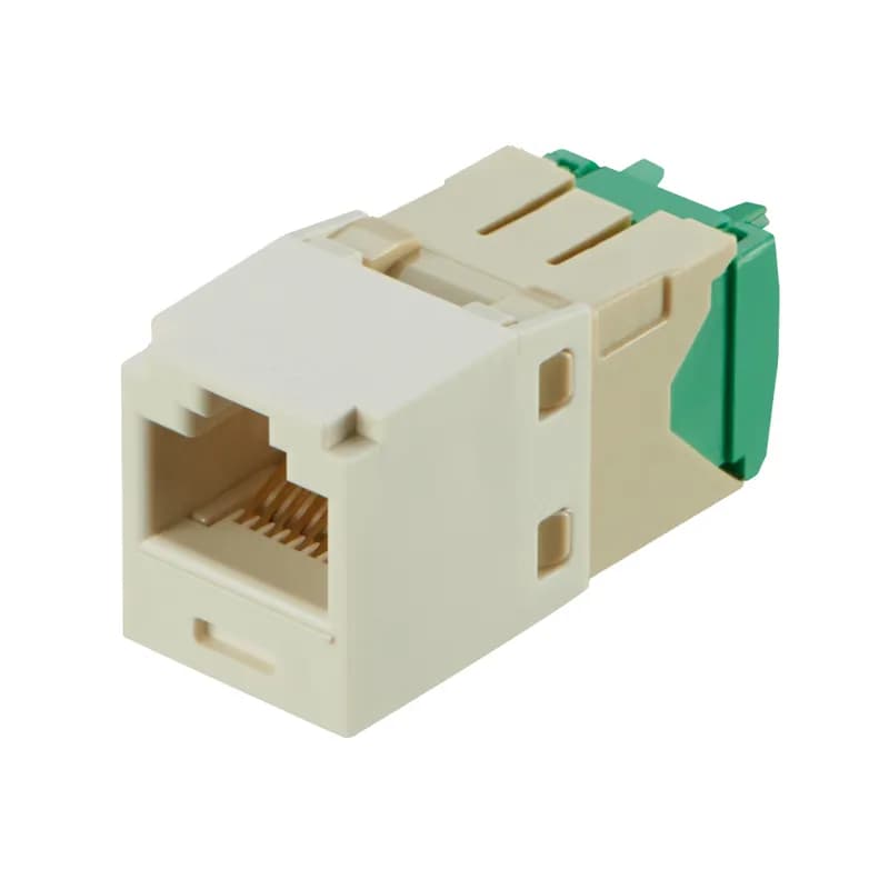 The Mini-Com Cat 6 UTP 28-30 AWG RJ45 TG Jack Module is designed to terminate 4-pair, 28-30 AWG twisted pair cable. Each module is 100% factory tested to exceed industry standard performance requirements. TG style termination eliminates the need for a termination tool. Each jack is individually serialized for traceability and is compatible with Mini-Com Modular Patch Panels and Faceplates.
