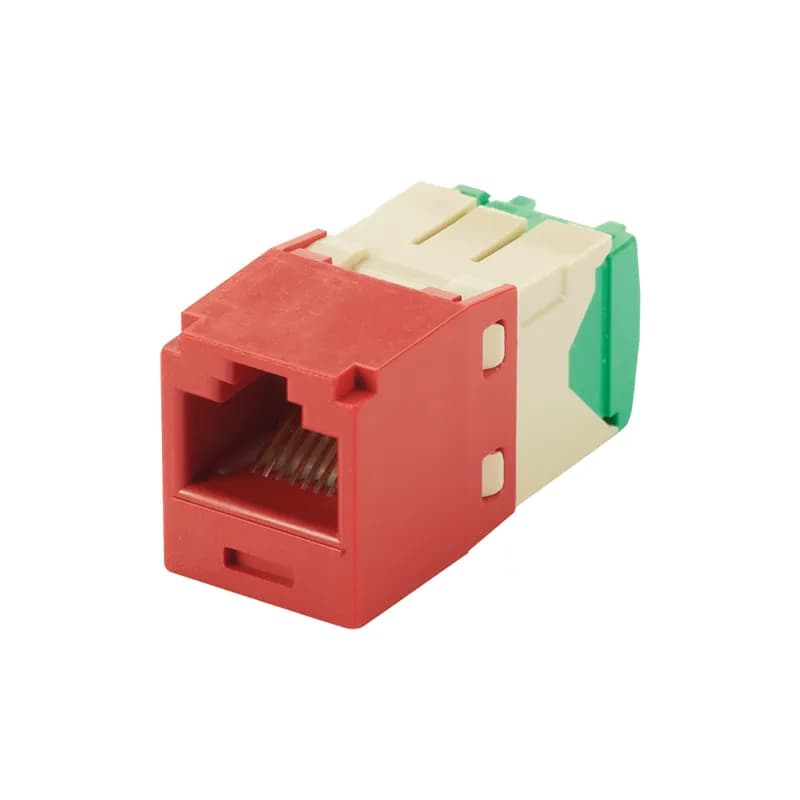 The Mini-Com Cat 6 UTP 28-30 AWG RJ45 TG Jack Module is designed to terminate 4-pair, 28-30 AWG twisted pair cable. Each module is 100% factory tested to exceed industry standard performance requirements. TG style termination eliminates the need for a termination tool. Each jack is individually serialized for traceability and is compatible with Mini-Com Modular Patch Panels and Faceplates.