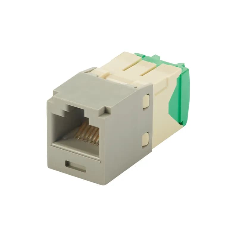 The Mini-Com Cat 6 UTP 28-30 AWG RJ45 TG Jack Module is designed to terminate 4-pair, 28-30 AWG twisted pair cable. Each module is 100% factory tested to exceed industry standard performance requirements. TG style termination eliminates the need for a termination tool. Each jack is individually serialized for traceability and is compatible with Mini-Com Modular Patch Panels and Faceplates.