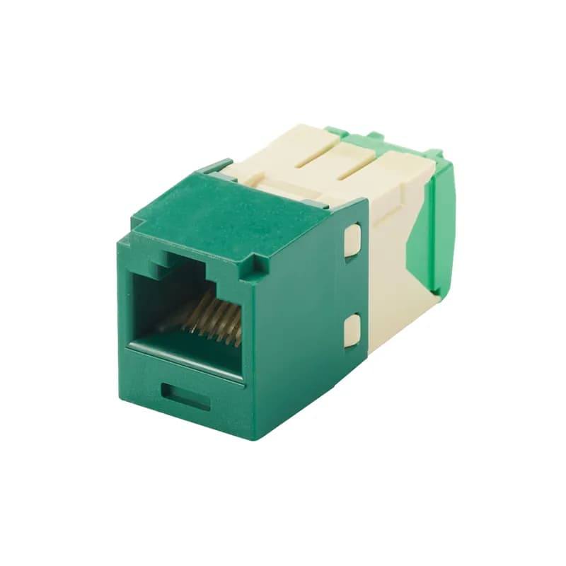 The Mini-Com Cat 6 UTP 28-30 AWG RJ45 TG Jack Module is designed to terminate 4-pair, 28-30 AWG twisted pair cable. Each module is 100% factory tested to exceed industry standard performance requirements. TG style termination eliminates the need for a termination tool. Each jack is individually serialized for traceability and is compatible with Mini-Com Modular Patch Panels and Faceplates.