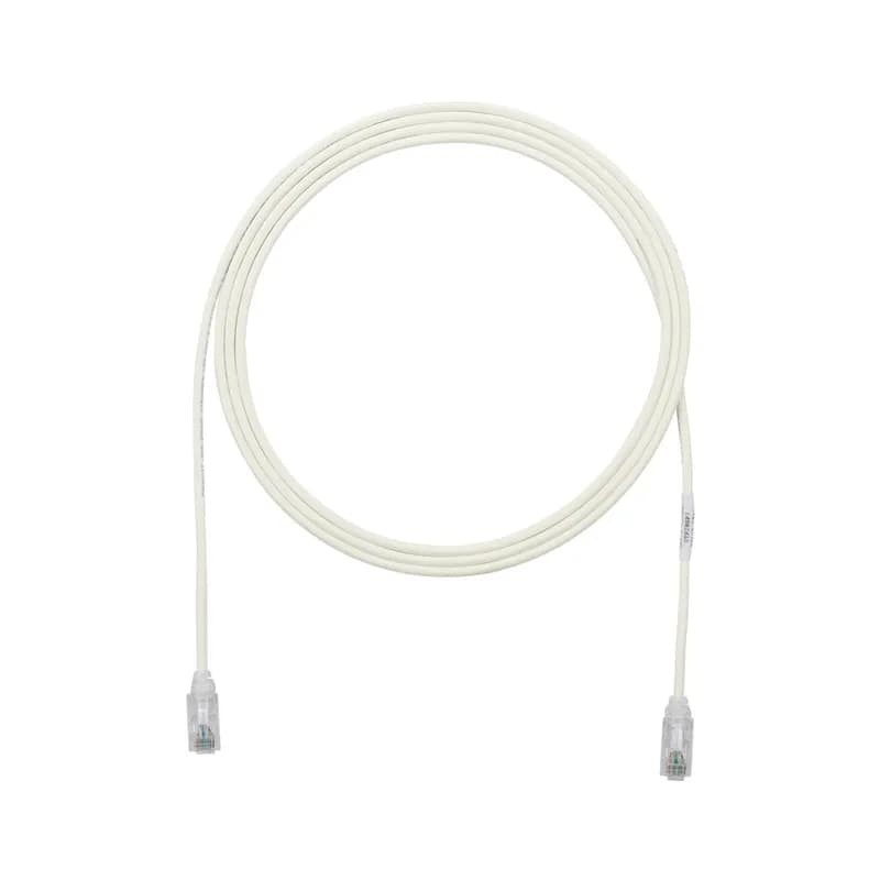 Panduit UTP28SP1 - The TX6-28 Cat 6 UTP Patch Cord is a 1-Foot, 0.150-inch (3.8mm) diameter, Off-White cord constructed of 28 AWG, unshielded, twisted pair, stranded, CM/LSZH cable with high-performance modular plugs. Its compact 28 AWG design simplifies installation and management. The tangle-free latch prevents snags and ensures a fast release, streamlining moves, adds, and changes. Enabled with RapidID, the product has pre-installed barcodes for simple port mapping using RapidID software.