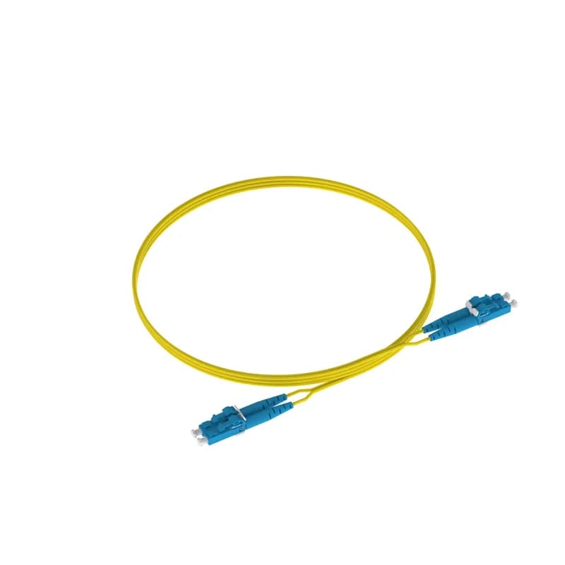 The duplex fiber patch cord is OS1/OS2 with 1.6mm cable jacket. It is Riser (OFNR), features LC Duplex connectors, has standard insertion loss and is 10 meters in length.