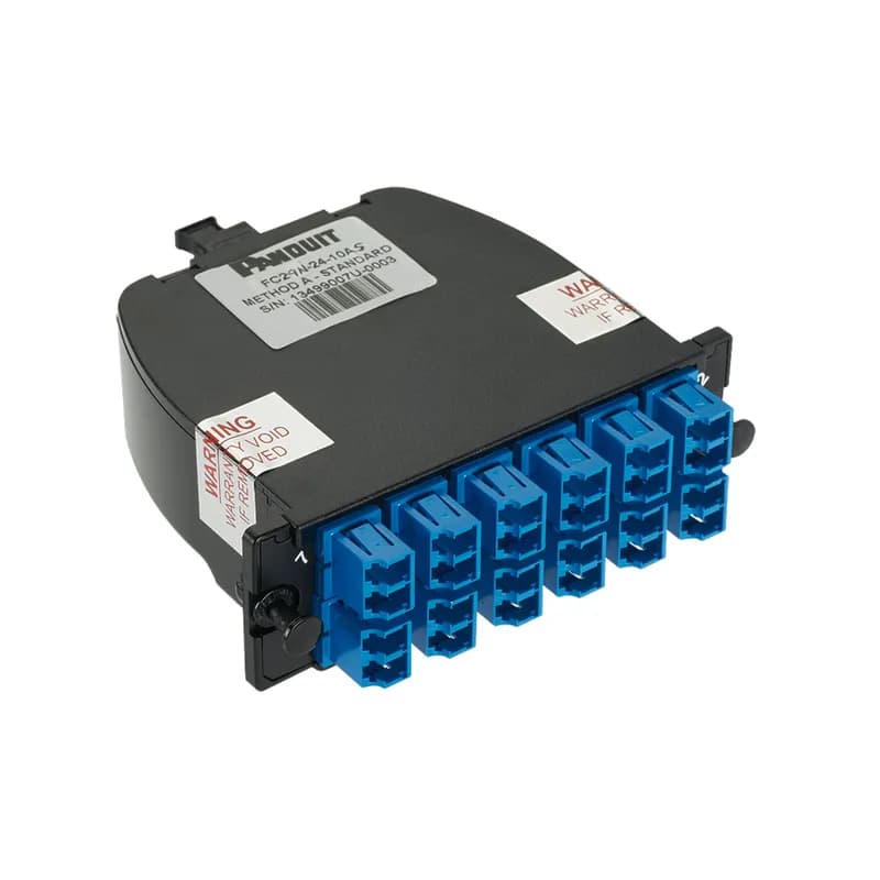 OM1 12-fiber cassette, LC duplex adapter, standard loss, (color and split sleeve dictated by fiber type), Standard Method A