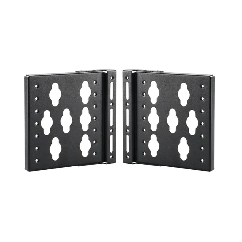 The PDU Mounting Brackets are designed for use with the Net-Access S-Type cabinets. They are sold in pairs and are black.