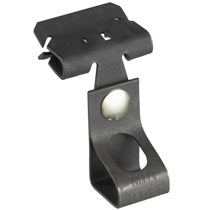 Beam clamp for 1/8 - 1/4 flange with rod hanger for 1/4-20 threaded rod, static load capacity: 160 lbs.