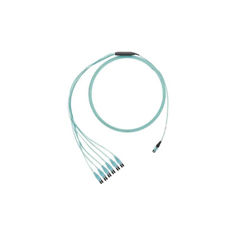 Panduit FZTRL7NQSONM1.5 - OM4, 12-fiber, harness cable assembly, LSZH rated, Female PanMPO to LC duplex with 61cm (24 Inch) equal breakout, Optimized IL, 1.5m.