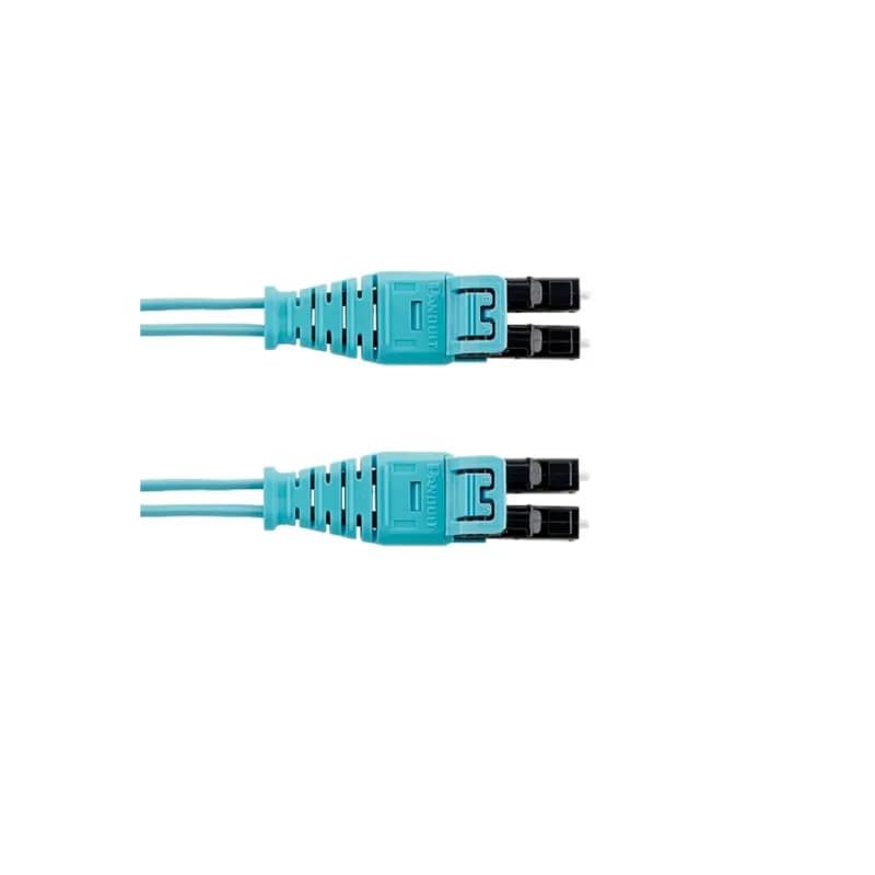 2 fiber OM4 patch cord, LC push pull to LC push pull, 16mm jacket, riser (OFNR) rated, Standard IL 1.5 meters.