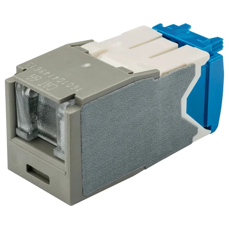 The Mini-Com Cat 6A UTP RJ45 Spring-Shuttered TG Jack Module is designed to terminate 4-pair, 22-26 AWG twisted pair cable. Each module is 100% factory tested to exceed industry standard performance requirements. The integrated spring-shuttered door keeps dust and debris out of unmated RJ45 jack modules. Each jack is individually serialized for traceability and is compatible with Mini-Com Modular Patch Panels and Faceplates.