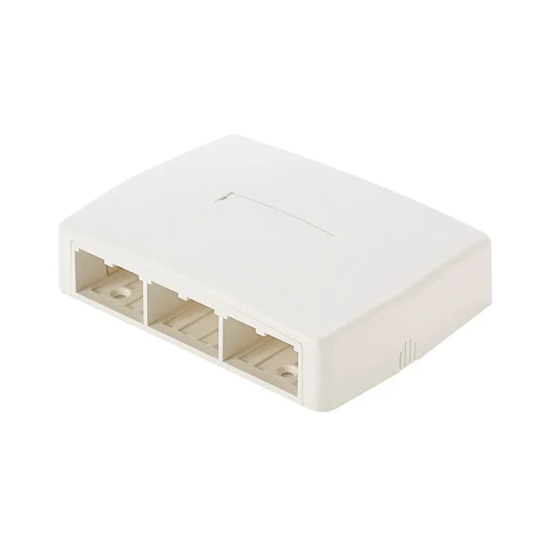 Panduit CBXQ6WH-A - The Mini-Com Surface Mount Box is plenum rated and accepts six Mini-Com Modules. Cover has a quick release mechanism that allows easy access to the modules; cover can be secured with a screw. The box offers a variety of mounting options using adhesive tape, screws, or optional magnet. The box includes a label pocket for easy identification and is white.