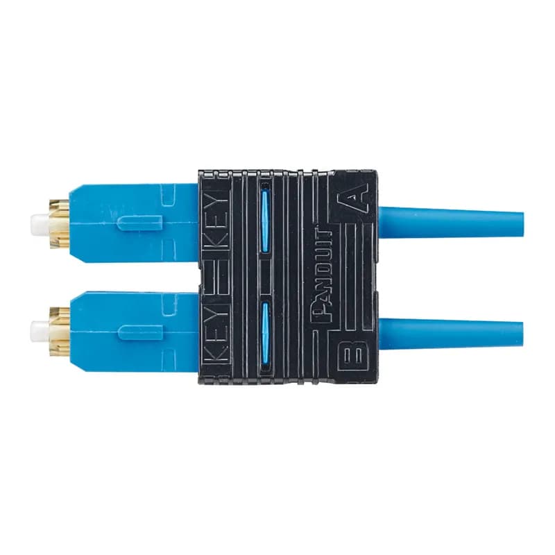 The OptiCam SC Fiber Optic Connector is a singlemode 9/125?m OS1/OS2 duplex fiber connector, intended for 900-micron tight-buffered fiber installation. Field termination can be done in about two minutes using the OptiCam 2 Termination Tool. The pre-polished fiber endface eliminates time-consuming field polishing, reducing installation costs. The SC connector has a natural-colored body with a blue-colored backbone, outer housing, and 900?m boot.