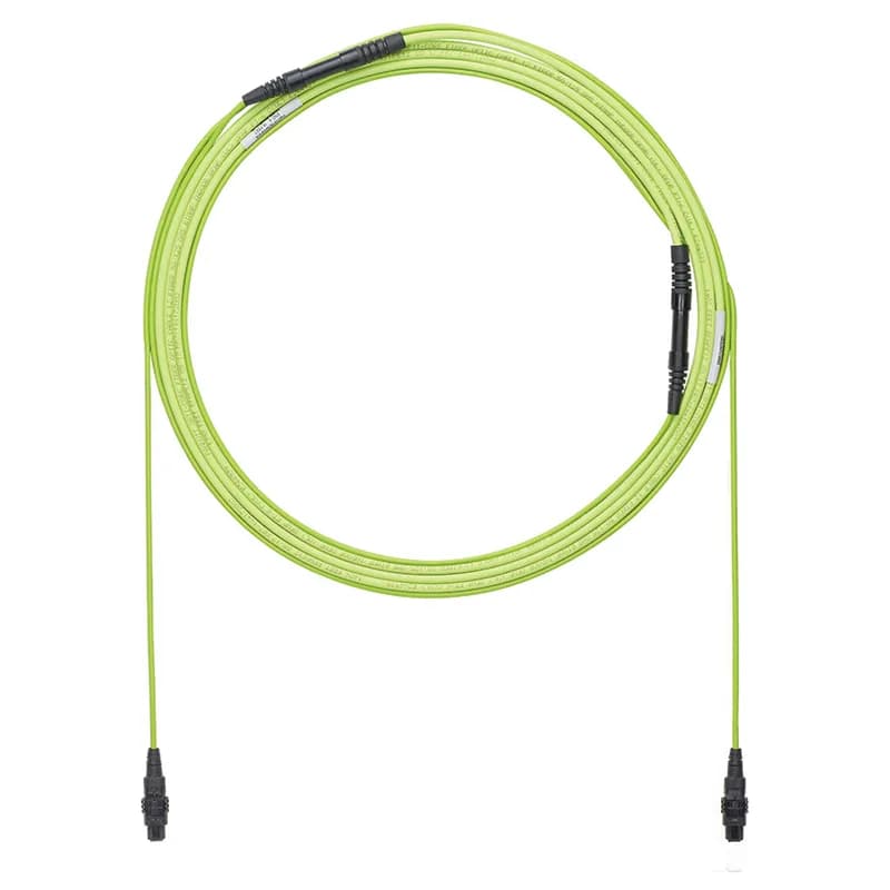 OM5, 12 Fiber Trunk, Low Smoke Zero Halogen, PanMPO Female to PanMPO Female, HD Flex Transition, Method A, Ultra Insertion Loss, with Pulling Eye on one end - 90 Meters