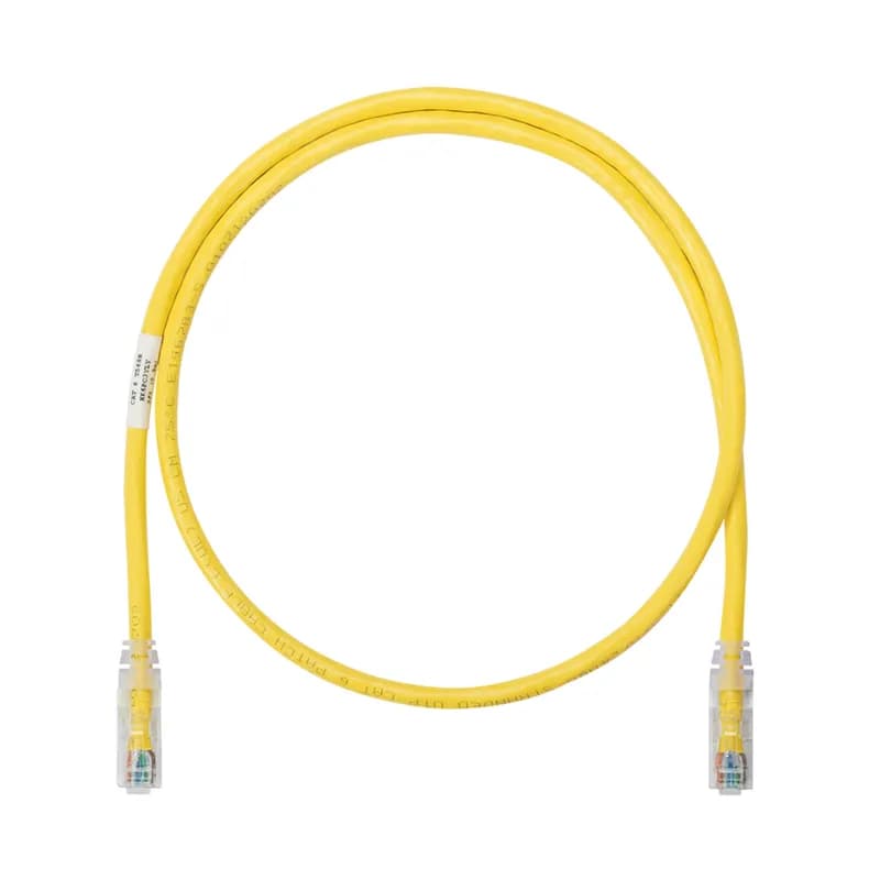 Netkey copper patch cord, category 6A, CM/LSZH, 9 ft., Yellow UTP cable.