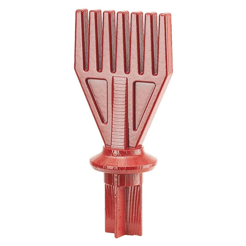 Quick-Build Wire End Holder for Quick-Build System. Suitable for #18-#22 gauge wire, holds 6 wires. Color: Red, 25 per package
