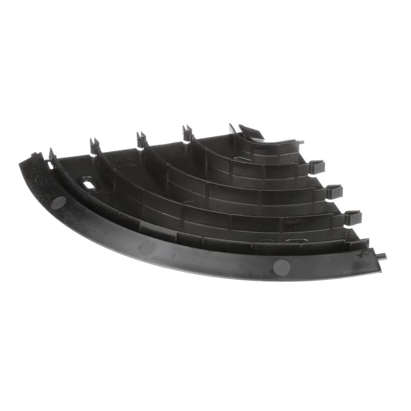 The above floor raceway right angle fitting is designed for making right-angle turns from the above floor raceway channel AFR4BCBL6 while maintaining a minimum 1 inch bend radius. It features four channels for multiple runs of cables, is ADA Compliant and is office slate.