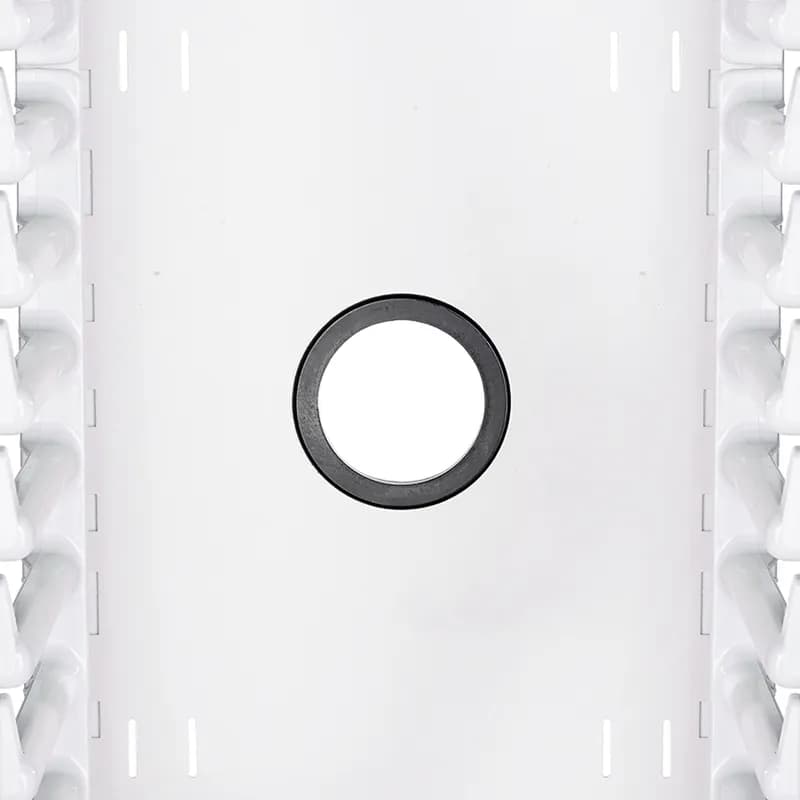 The PatchRunner 2 Vertical Cable Manager Pass-Through Hole Grommet protects cable as it passes from front to back through the manager backbone. The rubber grommet easily installs in the pass-through hole to provide proper bend radius and ensure cable performance. Each part number contain five grommets, so it can be used with 45 RU or 52 RU managers. The grommets are black and are sized for 3 inch diameter pass-through holes.