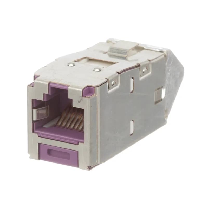 The Mini-Com Cat 6 Shielded RJ45 Up/Down 45 Angled TG Jack Module is designed to terminate shielded 4-pair, 22-26 AWG twisted pair cable and improves cable routing to jacks in tight spaces. Each module is 100% factory tested to exceed industry standard performance requirements. TG style termination eliminates the need for a termination tool. Each jack is individually serialized for traceability and is compatible with Mini-Com Modular Patch Panels and Faceplates.