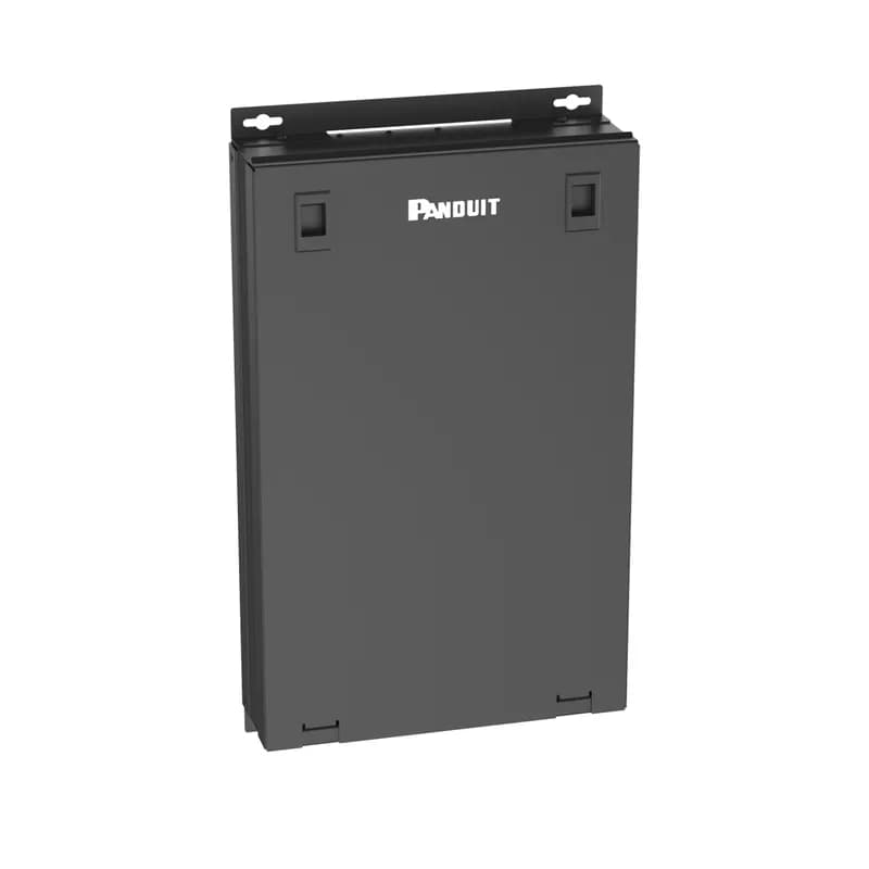 Panduit CPB48BL - The PanZone Consolidation Point Box provides a quick-to-install solution to deliver a point of connection and configuration within the permanent link to allow interconnection/cross connection to a network service or service. For install in-ceiling, on-wall, or under floor. 48 Port, 1RU, accepts 19" panel, Black.